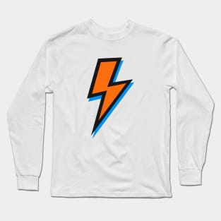 Orange and Blue Lightning Bolts Long Sleeve T-Shirt